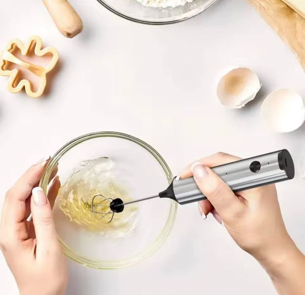 Спінювач молока електричний Milk Frother , 3 швидкості, 2 вінчики, підставка, Type-C 75346235 фото