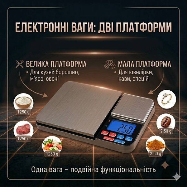 Кухонные весы электронные с двойной платформой 0.01 г USB KH-1014 фото