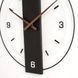 Годинник настінний дизайнерський Modern Wall Clock, метал і дерево, 42х40 см, чорно-білий 8546325 фото 5