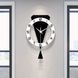 Годинник настінний дизайнерський Modern Wall Clock з маятником, 30х45 см, чорно-білий 6945632 фото 4